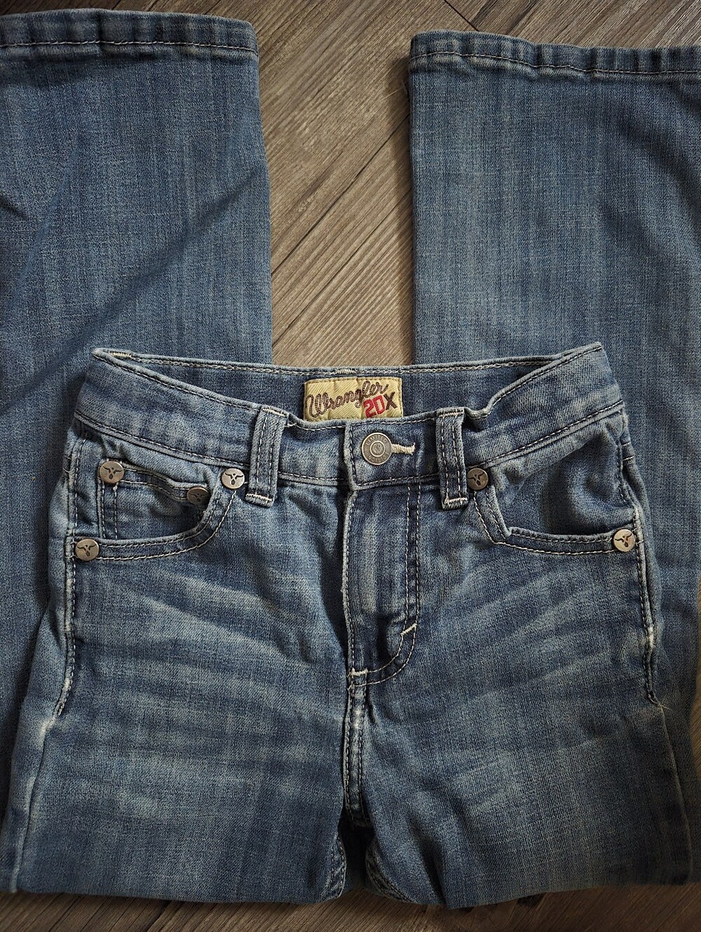 Wrangler Boys Blue Denim Jeans - Classic Straight Fit